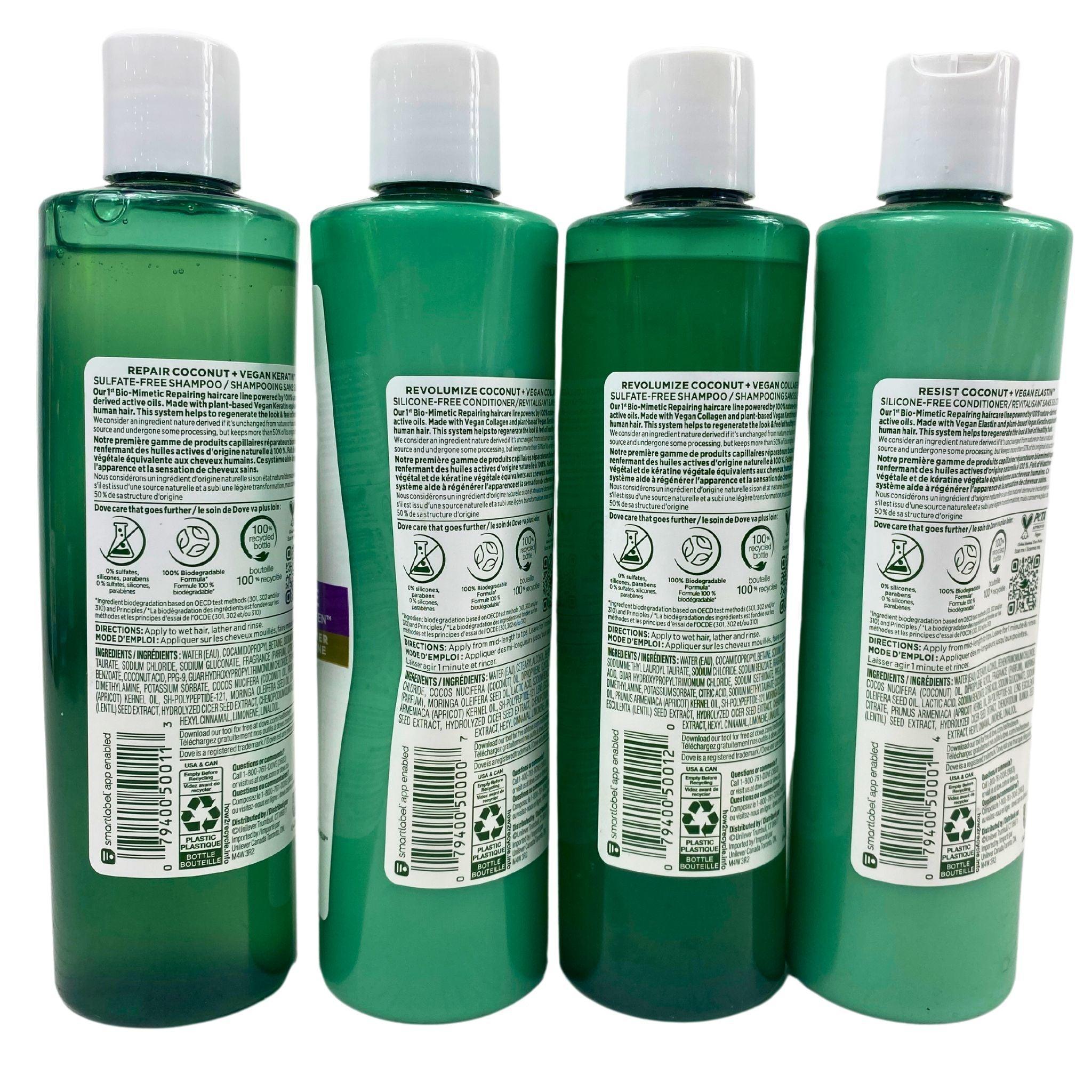 Dove RE+AL Mix Assorted Shampoo & Conditioner Set - 42 Pcs Bulk Pack for Salon, Home, or Travel Hair Care