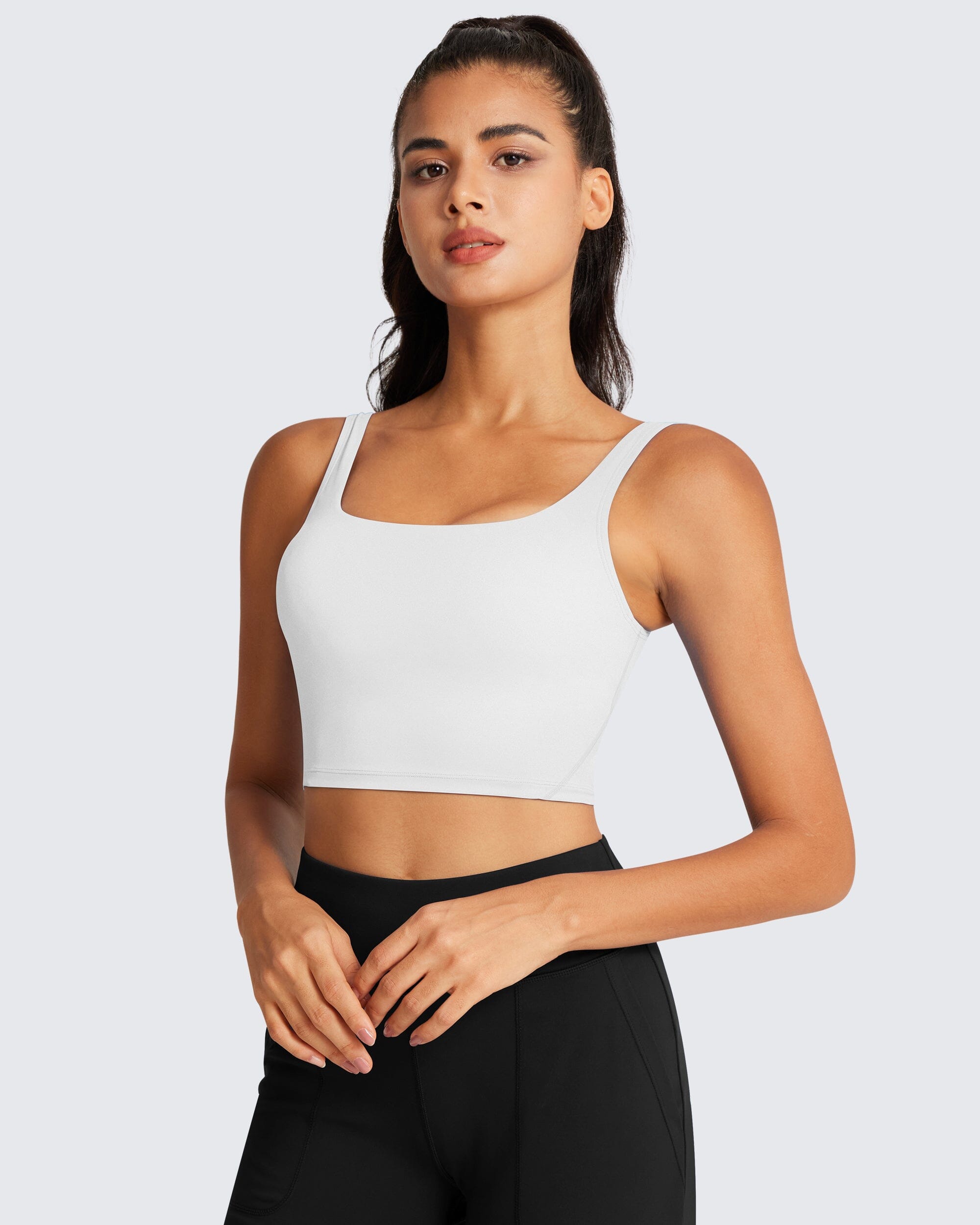 High Support Longline Padded Sports Bra for Women - Comfortable Workout Top for Running, Yoga & Gym - Moisture Wicking & Breathable Activewear