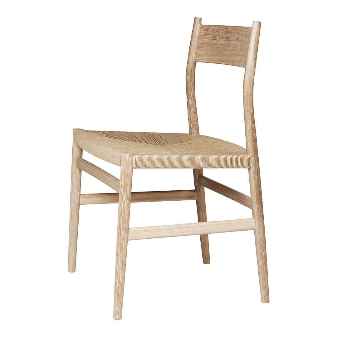 Arv Dining Chair with Paper Cord Seat - Modern & Durable Scandinavian Style Dining Chair for Kitchen, Dining Room, or Breakfast Nook