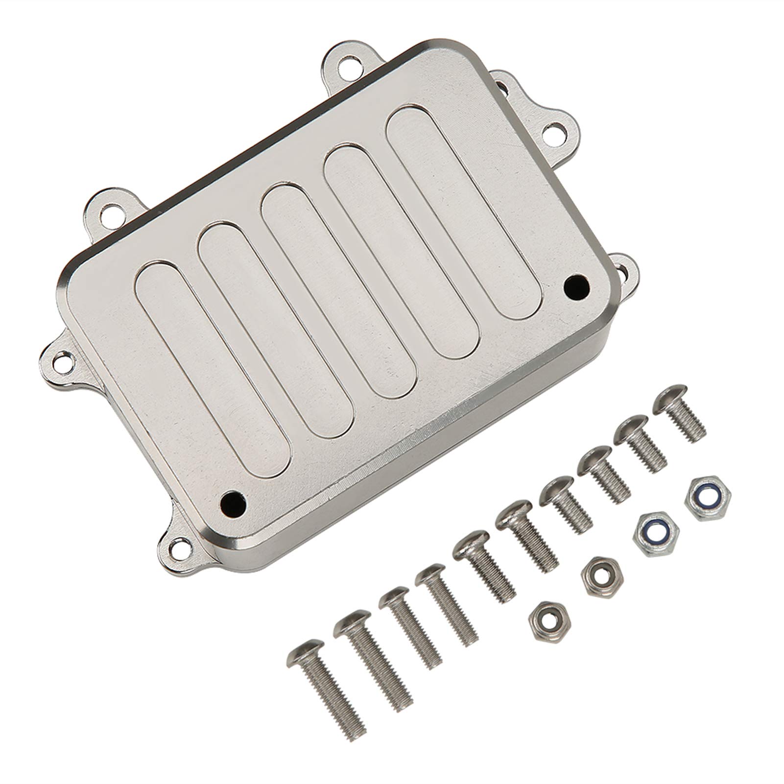Tbest Waterproof RC Receiver Box - Metal ESC Enclosure for SCX10 1/10 Scale RC Crawler Cars - Upgrade Part for Off-Road RC Models - Perfect for Trail Running & Rock Crawling Adventures