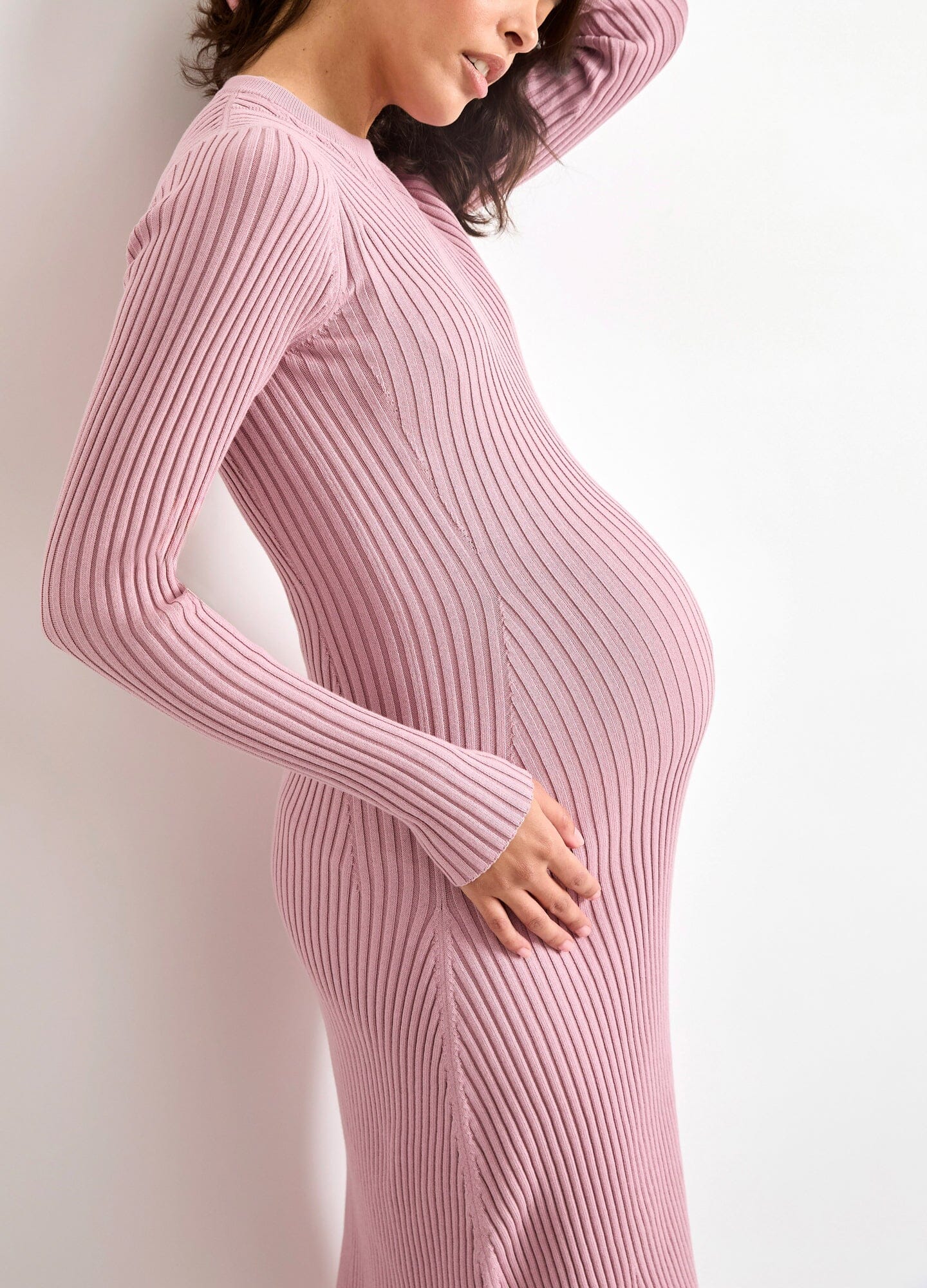 The Eliana Cotton Rib Sweater Dress for Women - Soft Stretch Knit Long Sleeve Tunic Dress for Fall & Winter - Perfect for Casual Wear, Office Outfits and Date Nights