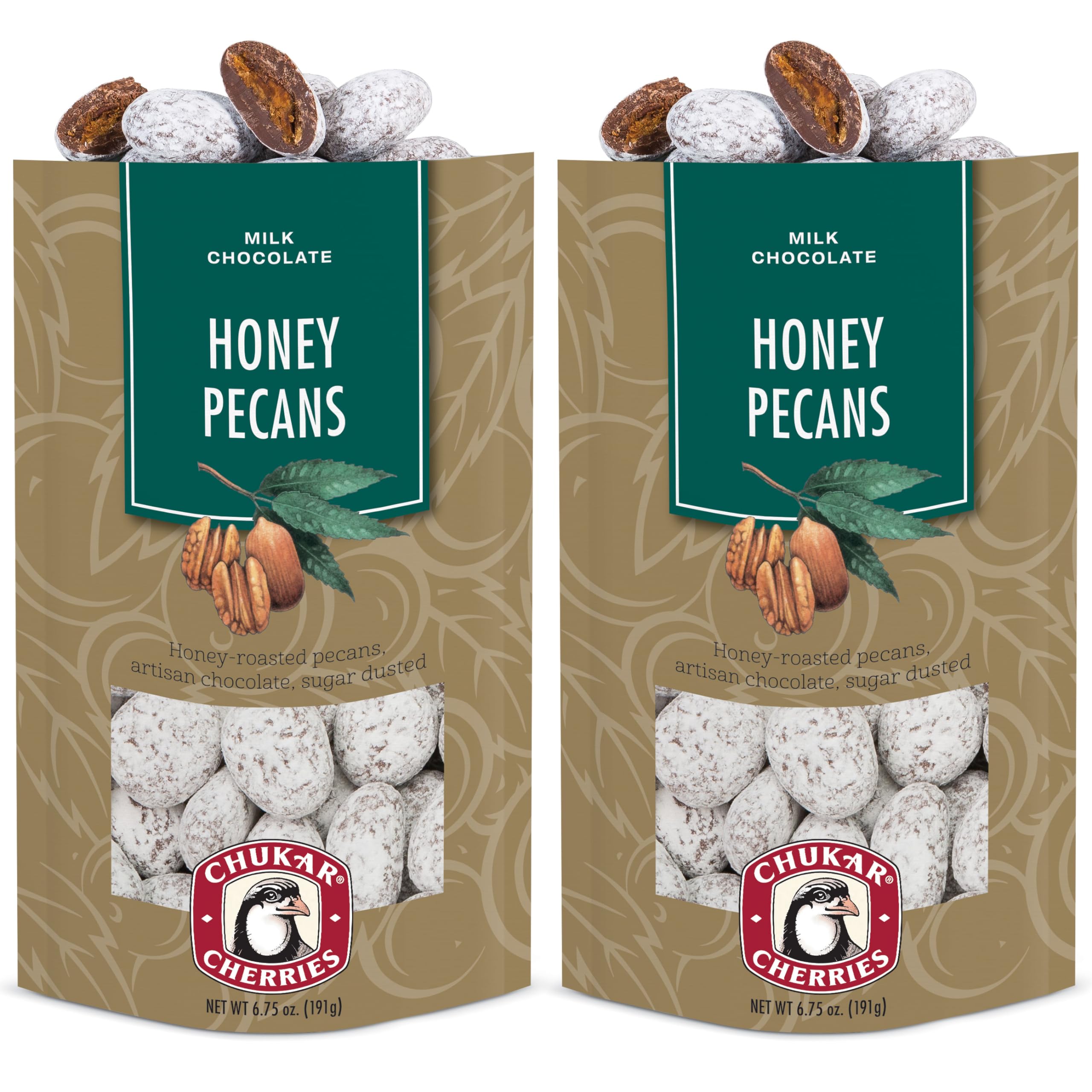 Premium Milk Chocolate Honey Roasted Pecans - 2 Pack (16oz) | Sweet & Crunchy Snack for Gifts, Parties & Dessert Toppings | Kosher & Gluten-Free Treats