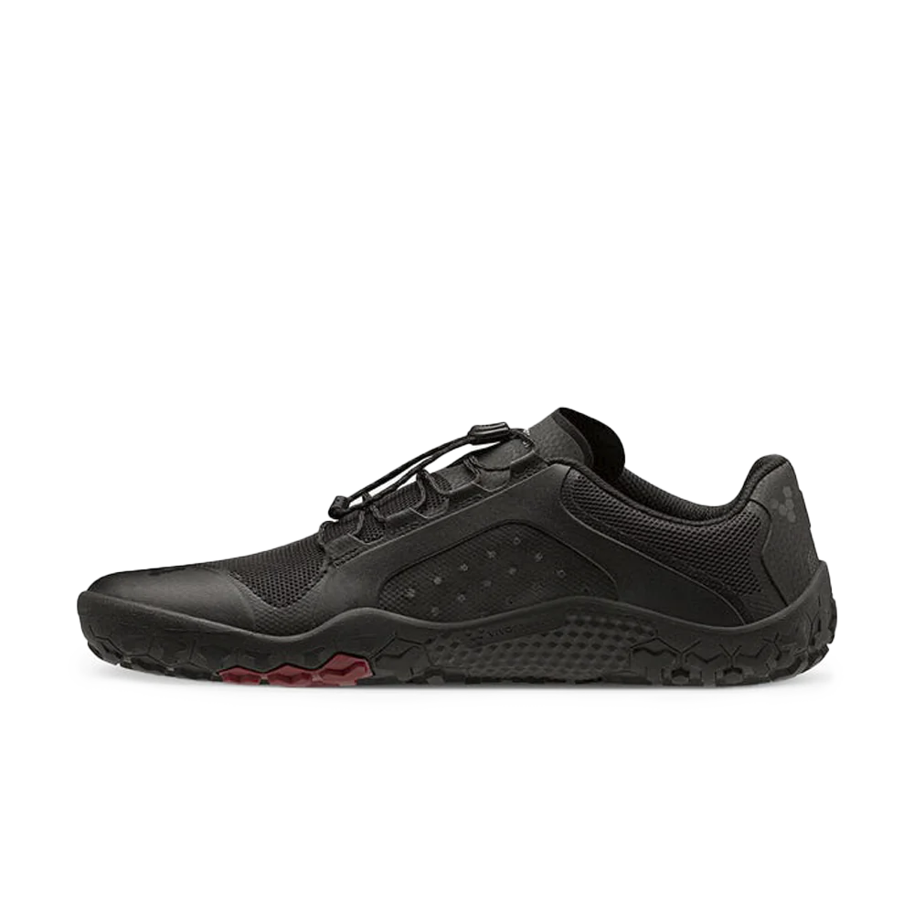 Vivobarefoot Primus Trail II FG Men's Barefoot Shoes - Obsidian Color | Lightweight & Flexible for Trail Running, Hiking & Outdoor Adventures