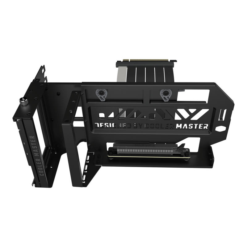 Cooler Master Vertical GPU Holder Bracket - White | PCIe 4.0 Riser Cable V3 | Universal GPU Mount for PC Cases | Perfect for Gaming Rigs & Workstation Builds