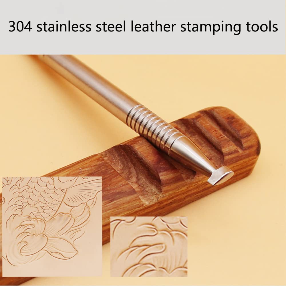 Leather Stamping Tools Set - 3PCS 304 Stainless Steel for Leather Carving & DIY Crafts