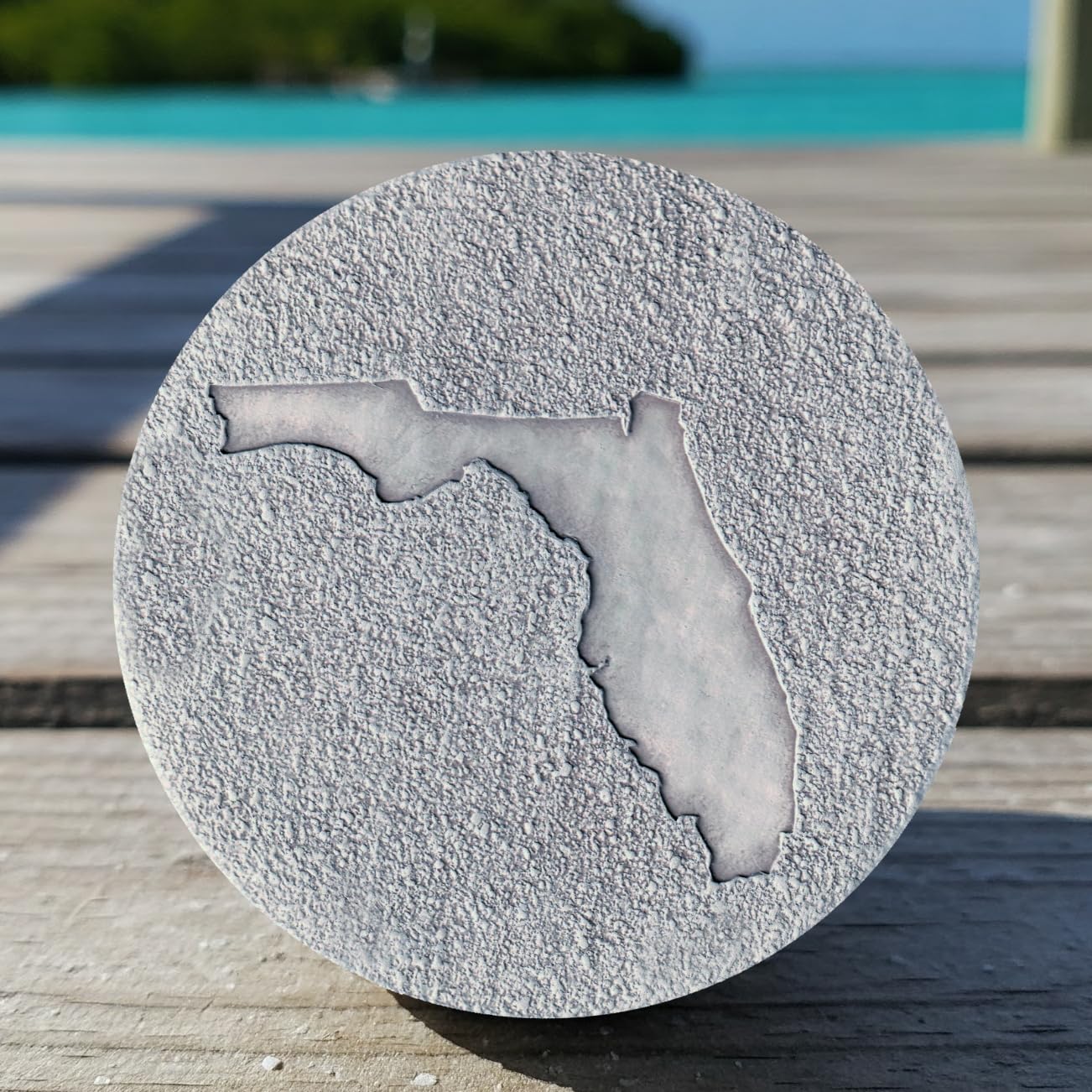 Florida Absorbent Drink Coasters Set of 4 - Premium Cork & Bamboo Coasters for Hot & Cold Beverages - Perfect for Home, Office, Bar, and Outdoor Use
