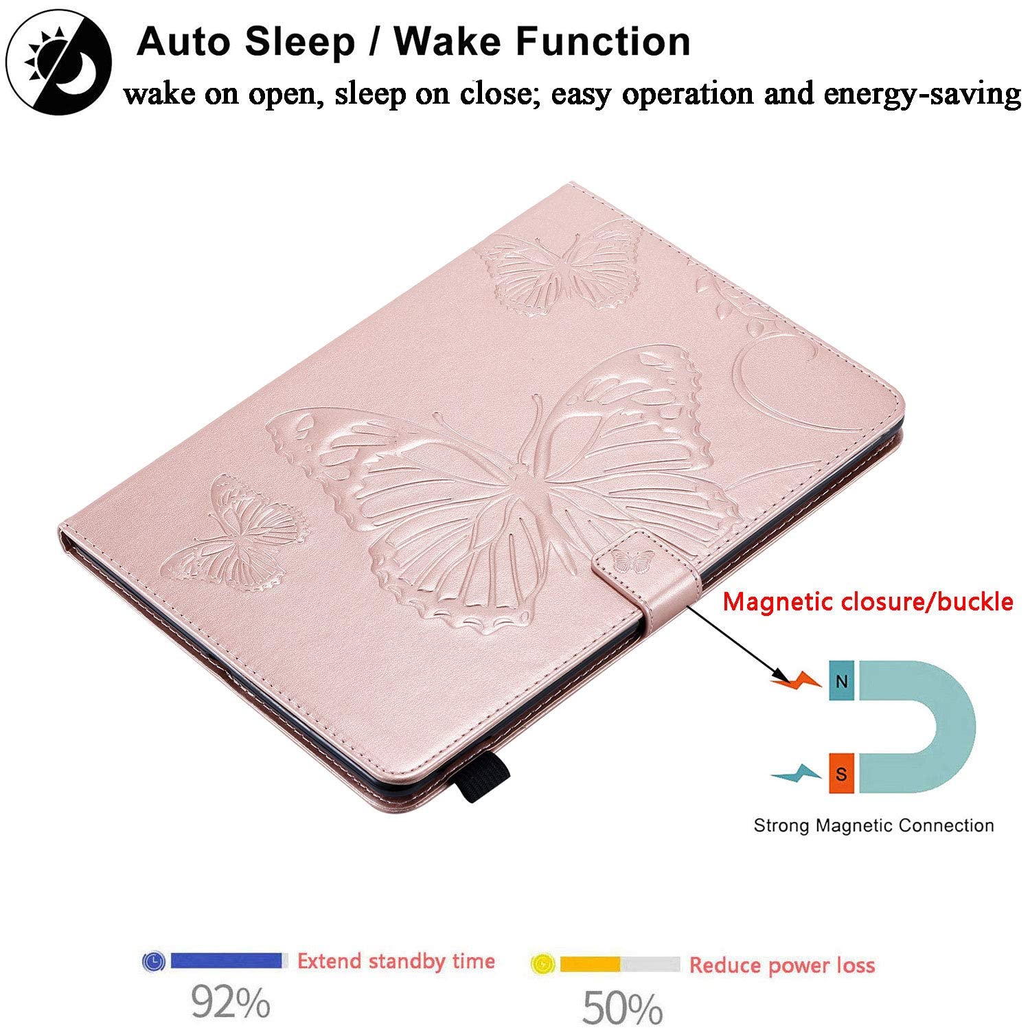 Premium PU Leather iPad Case for iPad 9th/8th/7th Gen 10.2