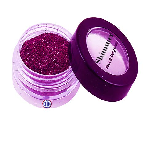 Metallic Glitter Eyeshadow - Magenta Shimmer for Professional & Personal Use - Party & Night Out Makeup