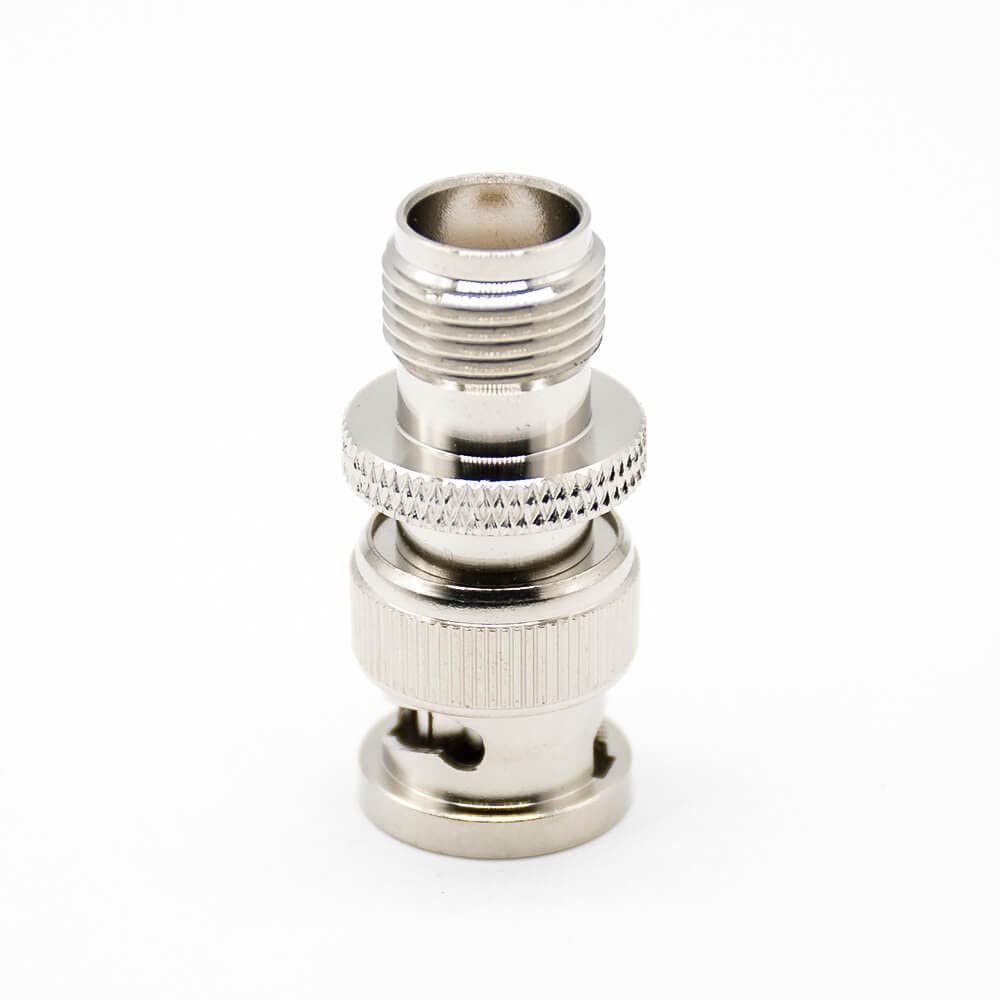 TNC to BNC Adapter Male to Female Straight Nickel Plated Coaxial Connector - Perfect for RF Antenna, CCTV, Ham Radio & Test Equipment Connections