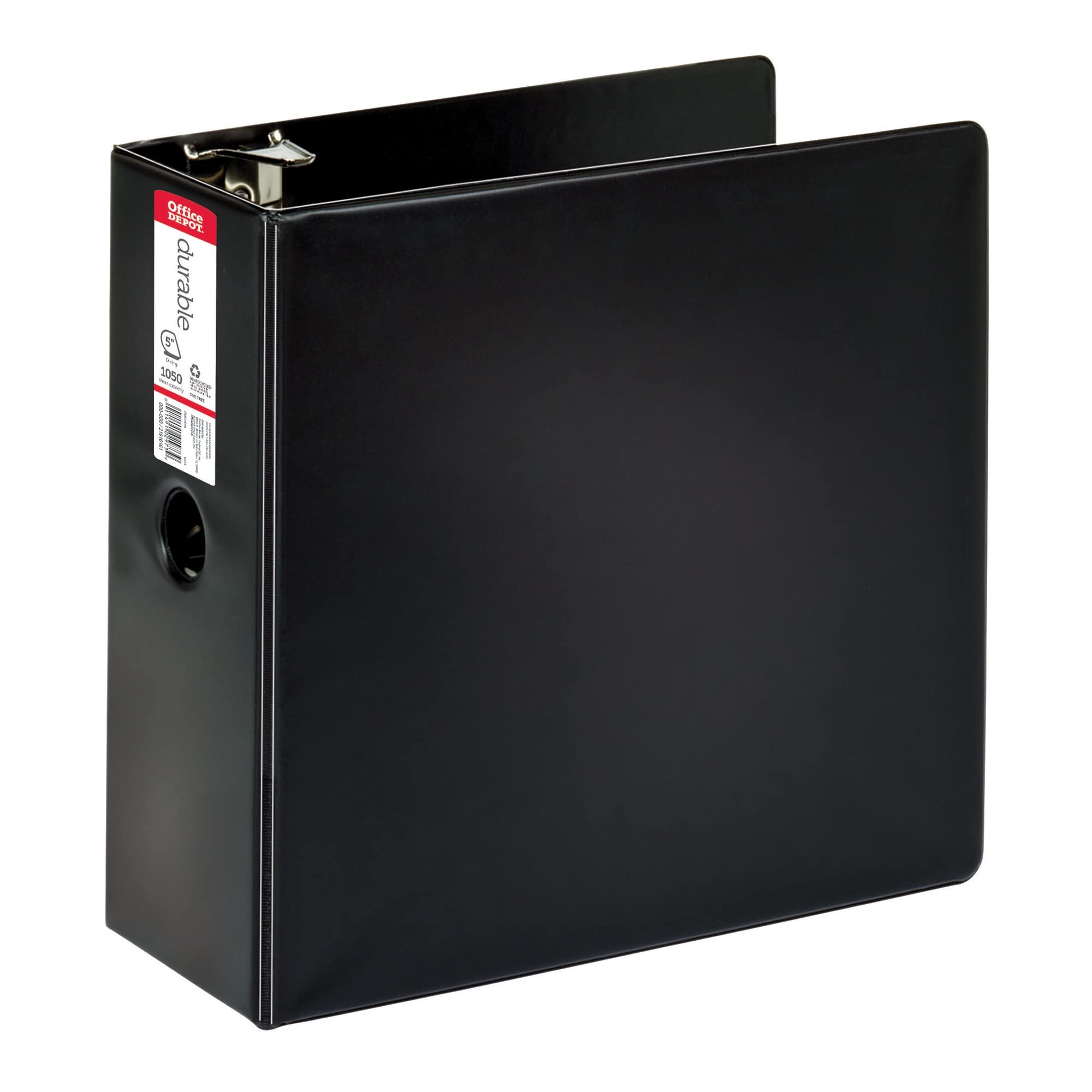 OfficeMax 5-Inch Durable Slanted D-Ring Binder - Black | Heavy Duty 3-Ring Binder for School, Office & Business Documents | Perfect for Presentations, Reports & Organizing Files