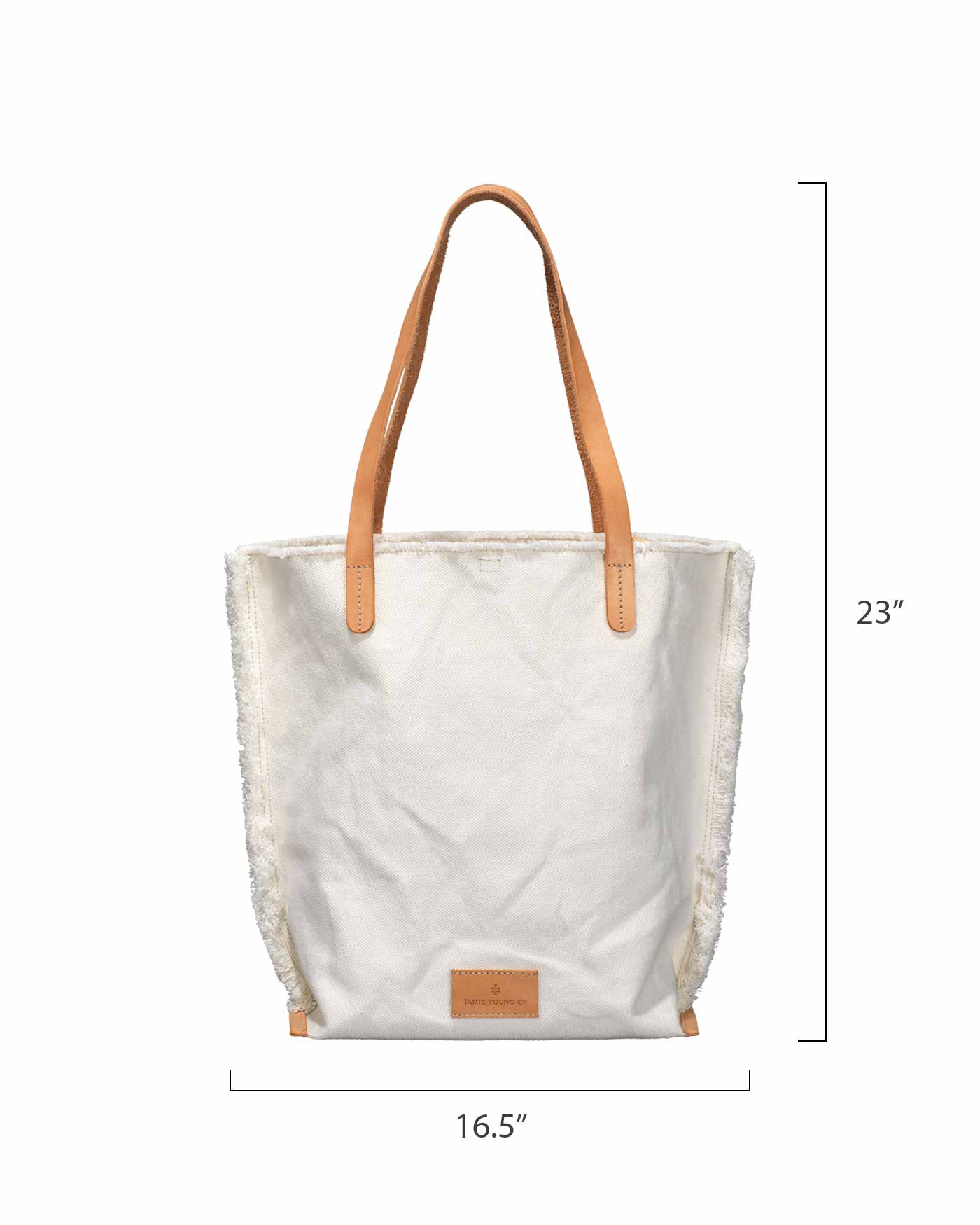 JYC White Canvas Tote Bag - Eco-Friendly Reusable Shopping Bag for Groceries, Beach, and Daily Use