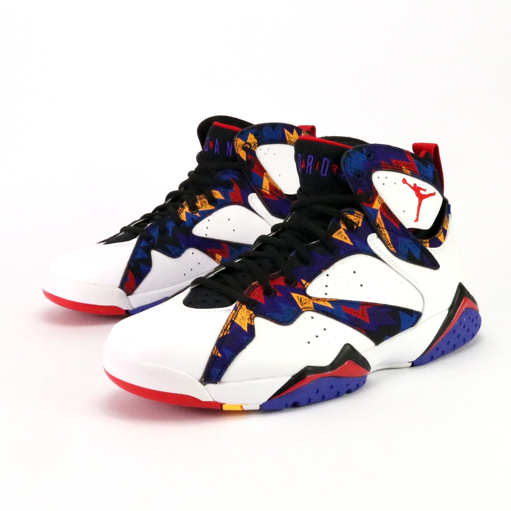 Air Jordan 7 Retro Ugly Sweater Sneakers - White/University Red/Black/Citrus Crimson - Basketball Shoes for Men, Holiday Gift & Streetwear Fashion