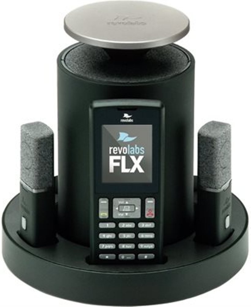 Revolabs 10-FLX2-200-POTS Wireless Conference Phone for Analog Lines - Omnidirectional Mic for Clear Audio - Ideal for Office Meetings & Remote Collaboration
