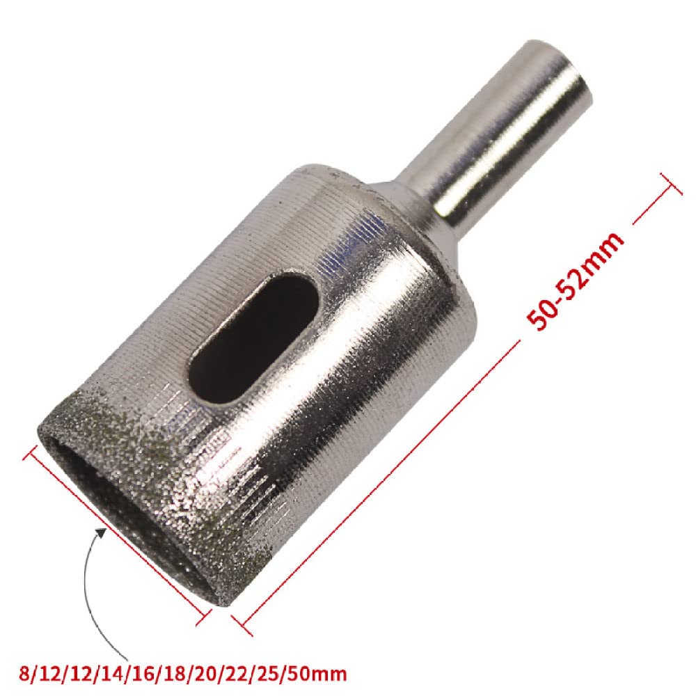 10pcs Professional Diamond Drill Bit Set for Glass, Ceramic, Marble - 6-50mm Hole Saw Kit for Precise Cutting | Perfect for DIY Projects, Home Renovation & Crafting
