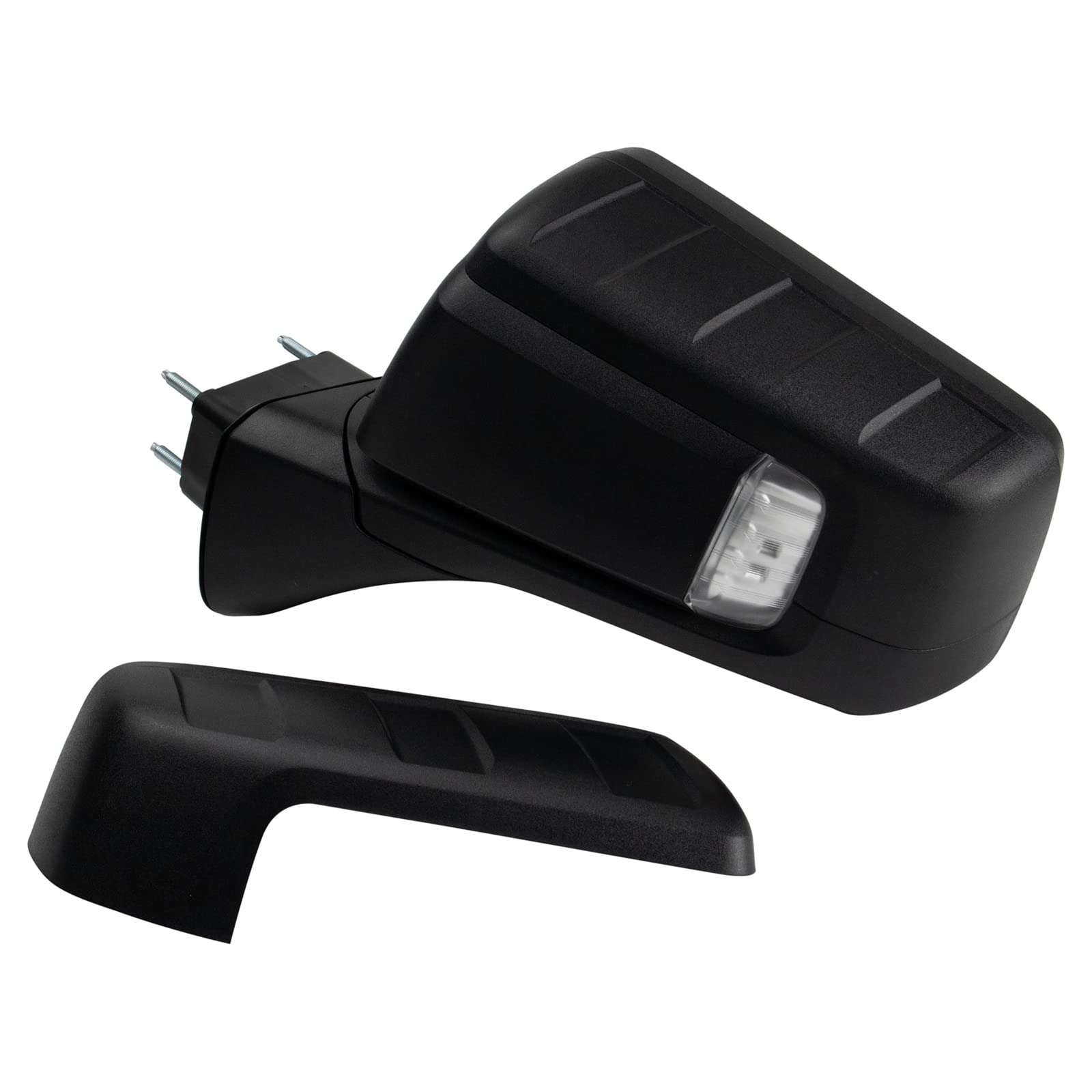 TRQ Power Manual Folding Left Side Mirror with Utility Spotlight - Compatible with 2019-2022 GMC Sierra 1500 & Sierra 1500 Limited (GM1320626) - Perfect for Night Driving and Enhanced Visibility