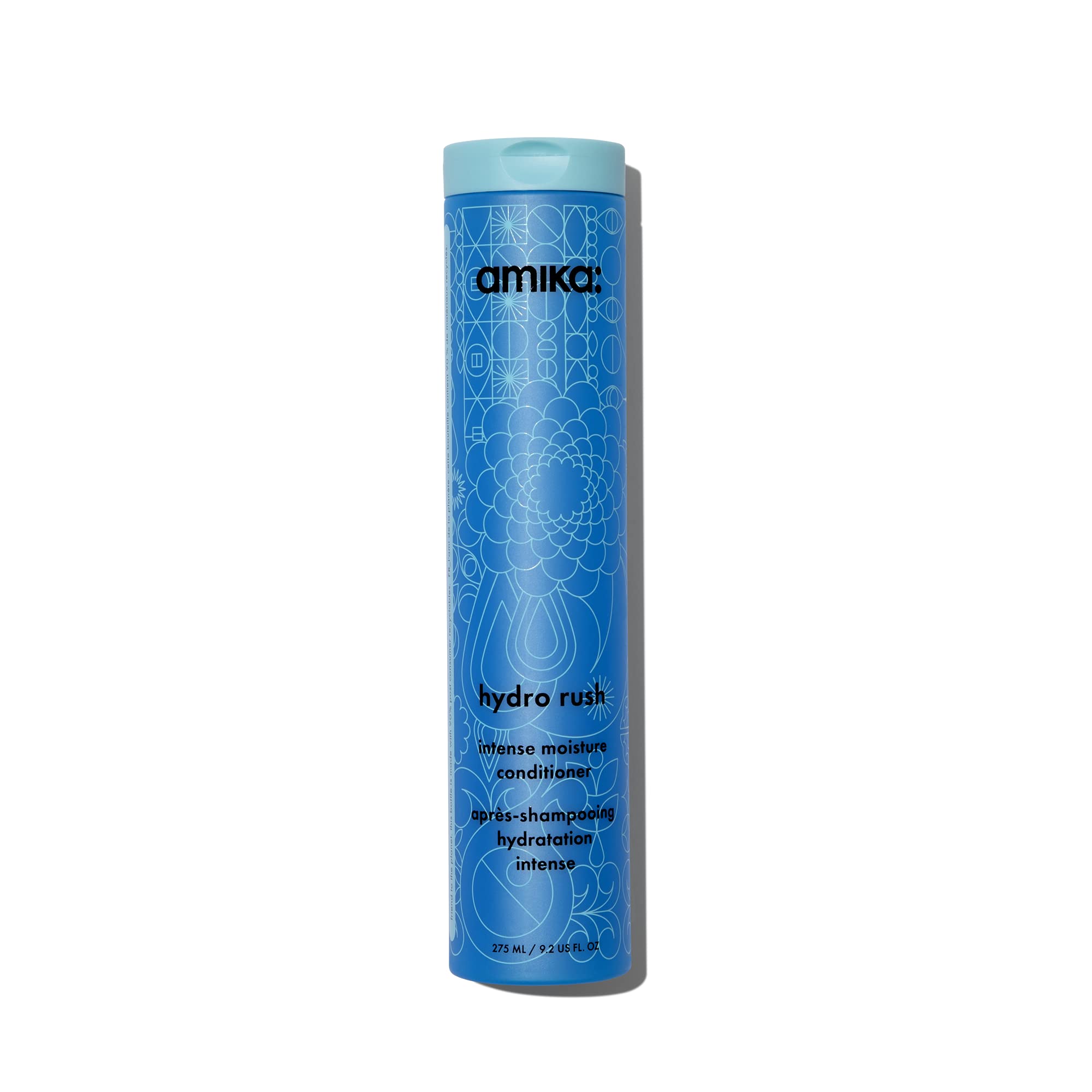 Amika Hydro Rush Intense Moisture Shampoo & Conditioner Set - 275ml Each for Dry, Damaged Hair - Hydrating & Repairing Hair Care Duo for Salon-Quality Results at Home