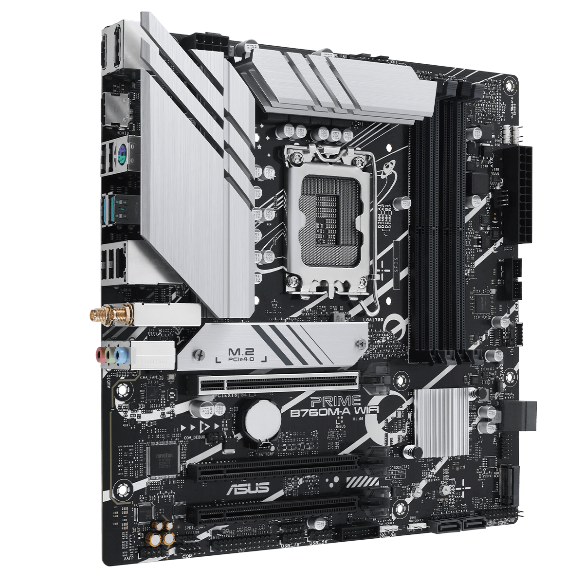 ASUS PRIME B760M-A WIFI CSM DDR5 Micro ATX Motherboard - Intel 12th/13th Gen Ready, Dual M.2, WiFi 6, USB 3.2 - Perfect for Gaming PC Builds & Home Office Workstations