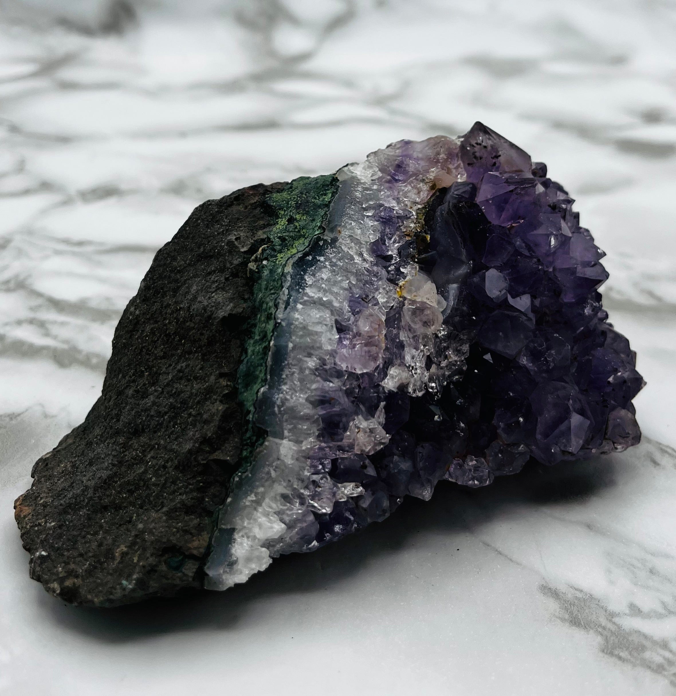 Natural Amethyst Cluster Specimen - Raw Purple Crystal Geode for Home Decor, Meditation & Healing | Perfect for Spiritual Gifts & Crystal Collections