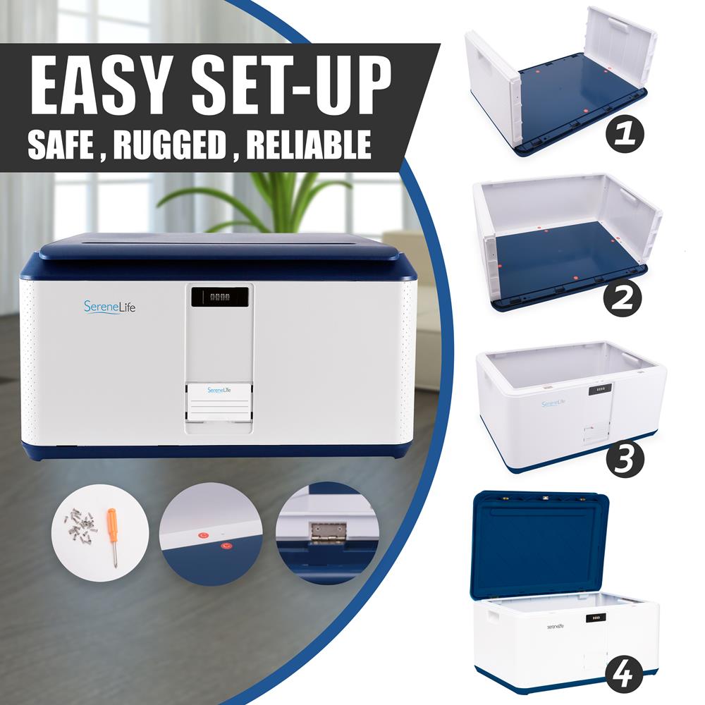 Secure Locking Storage Container Bin - Heavy Duty Plastic Organizer for Home, Office & Garage - Ideal for Tools, Toys & Supplies Storage