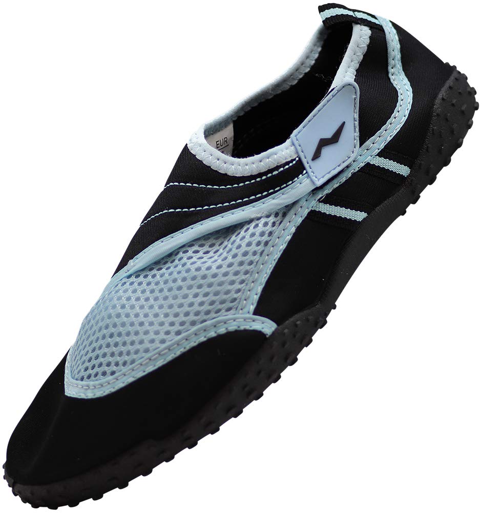 NORTY Wave Aqua Sock Water Shoes for Women - Quick-Dry Swim Beach Shoes with Non-Slip Sole - Lightweight Water Socks for Swimming, Surfing, Kayaking & Beach Walking