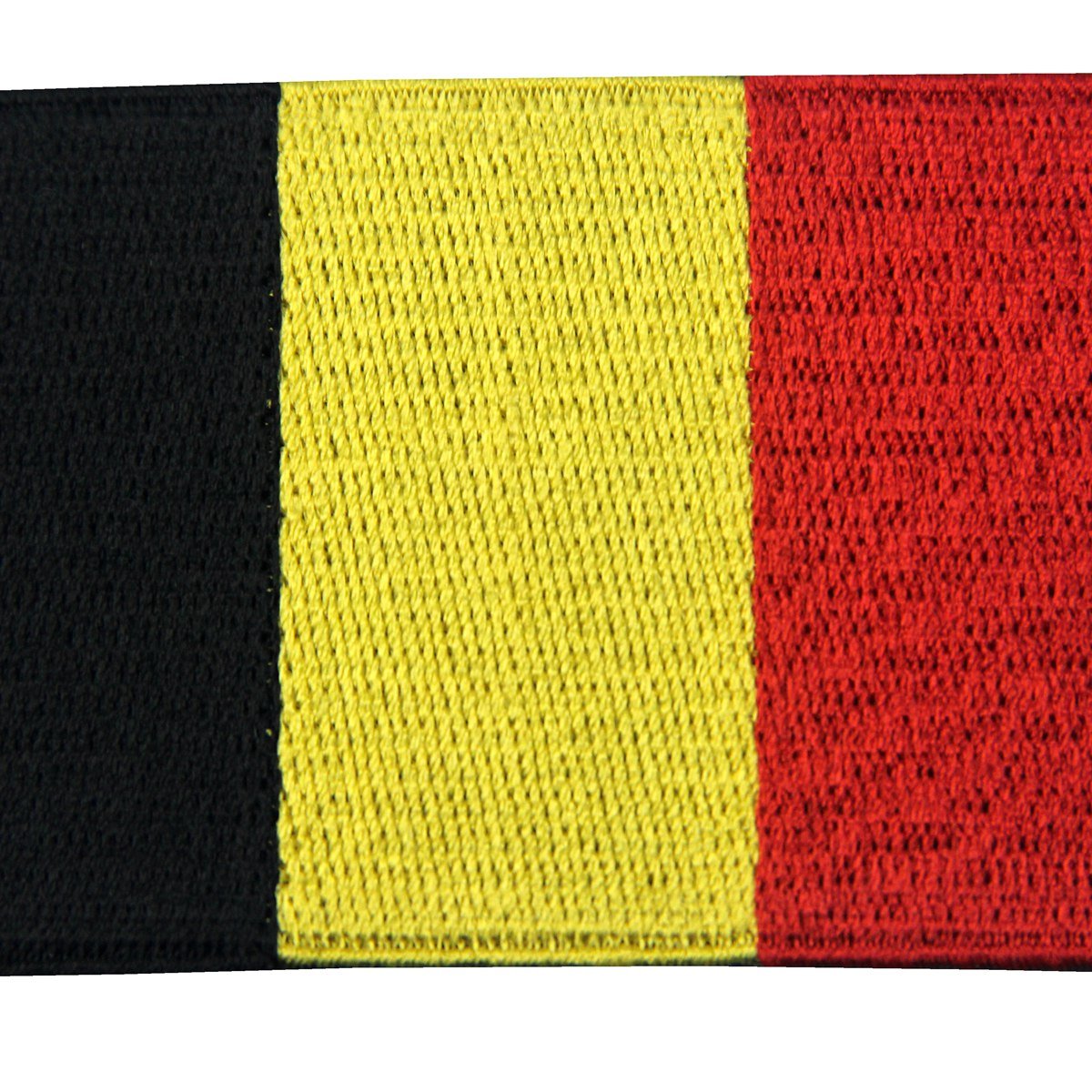 Belgium Flag Embroidered Patch - Iron On & Sew On Belgian National Emblem for Backpacks, Jackets & DIY Crafts