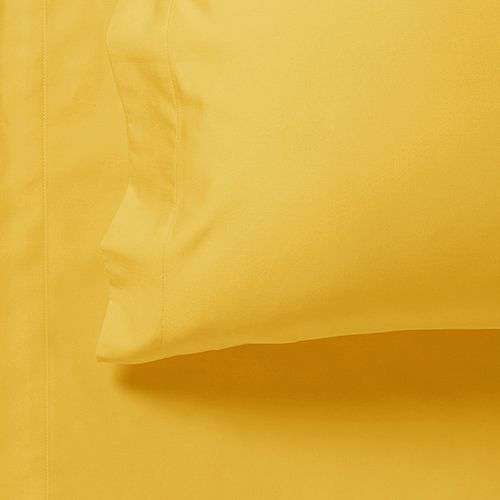1000TC Ultra Soft King Size Bed Sheet Set - Yellow Flat & Fitted Sheets for Luxurious Comfort | Perfect for Master Bedroom, Guest Room & Hotel Use