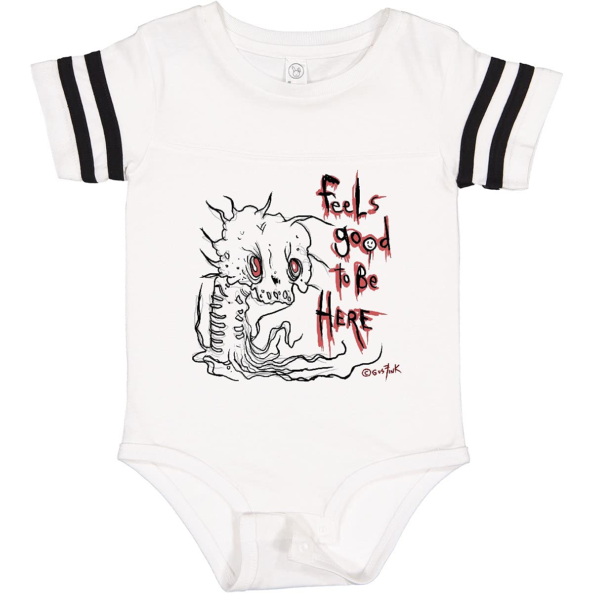 Inktastic Feels Good Baby Bodysuit - Gus Fink Studios - Soft Cotton Infant Onesie for Newborns & Toddlers - Perfect for Playtime, Daycare & Family Photos