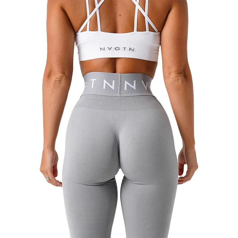 NVGTN High Waist Seamless Leggings for Women - Tummy Control Yoga Pants with Squat Proof & Breathable Fabric - Workout Running Gym Fitness Compression Tights (Great for Yoga, Running & Everyday Wear)