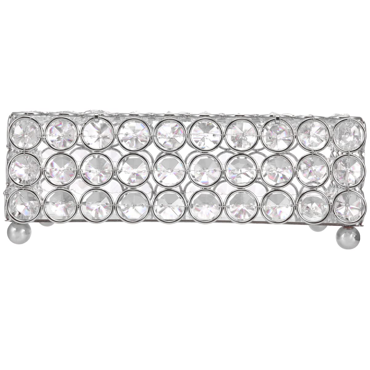 Healifty 1-Piece Crystal Tissue Box Holder - Elegant Hollow Design for Paper Drawer Storage - Perfect for Living Room, Bedroom, and Office Decor