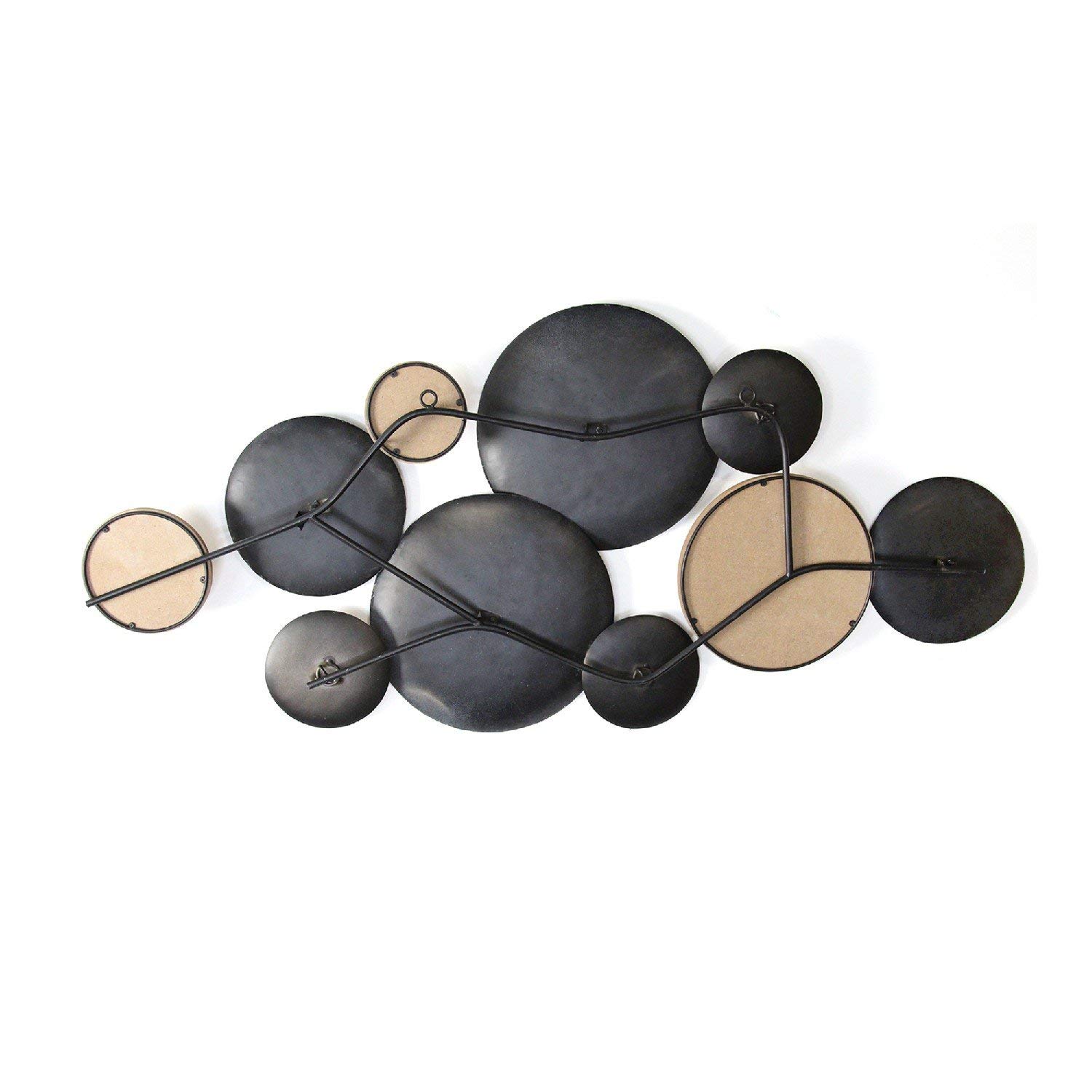 Boho Medley Metal and Wood Plates Wall Decor - Handcrafted Bohemian Home Art for Living Room, Bedroom & Dining Room