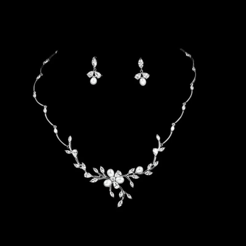 Elegant Crystal Necklace & Earring Jewelry Set for Women - A9777 | Perfect for Weddings, Parties & Special Occasions