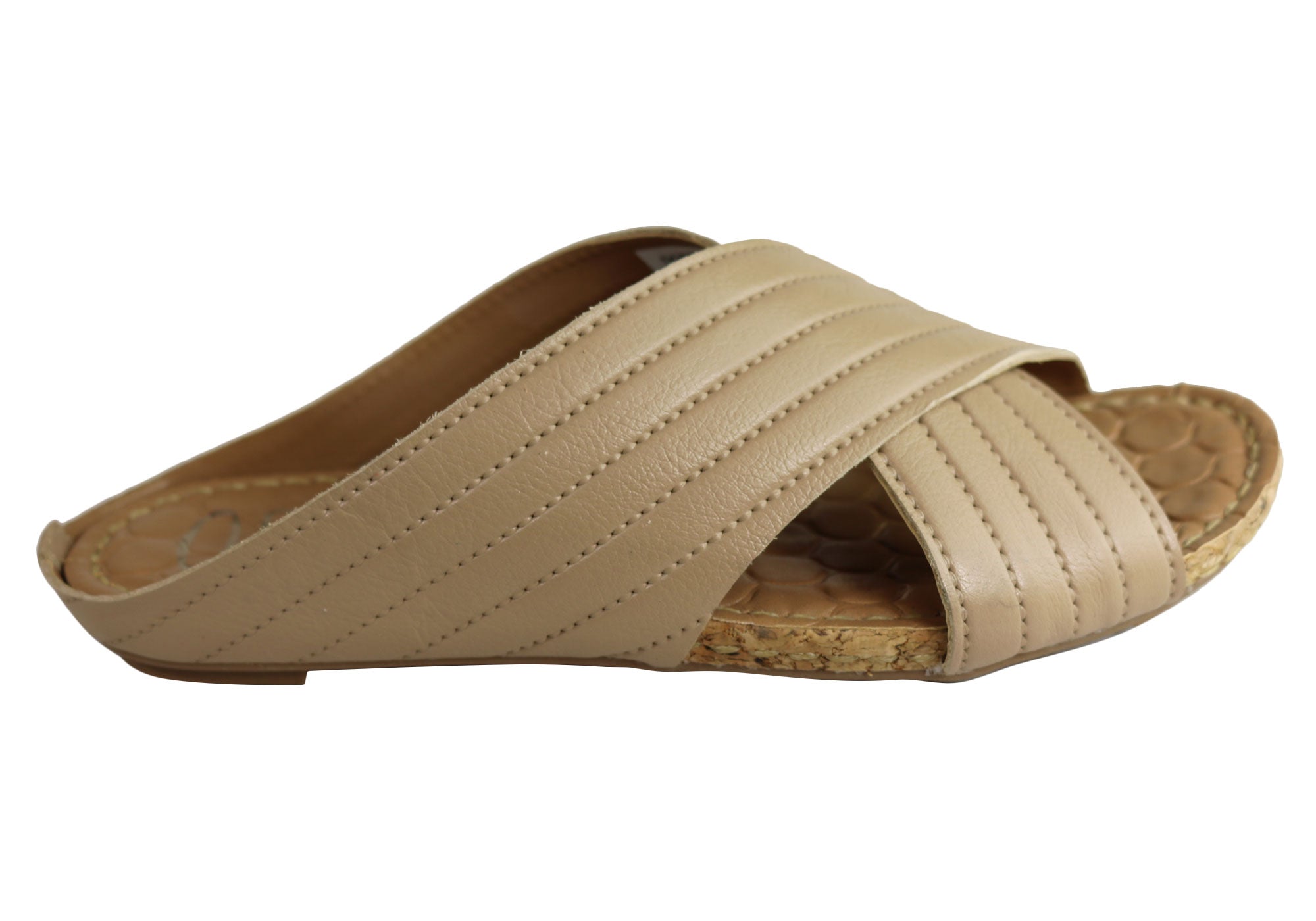 Orcade Dorena Women's Comfort Leather Slides Sandals - Made in Brazil - Casual Summer Shoes for Beach, Pool & Home Wear
