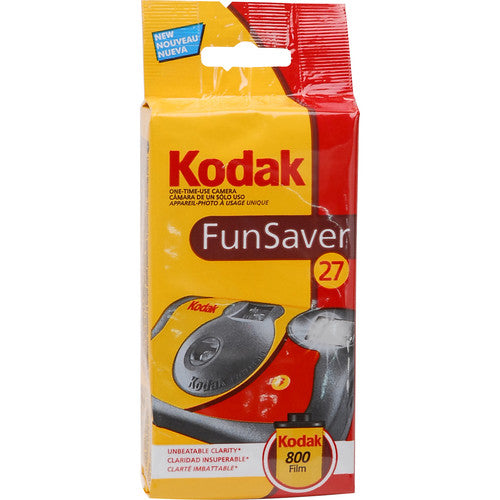 Kodak FunSaver Disposable Camera - 27 Exposures, Waterproof & Flash Included | Perfect for Travel, Parties, Weddings & Outdoor Adventures
