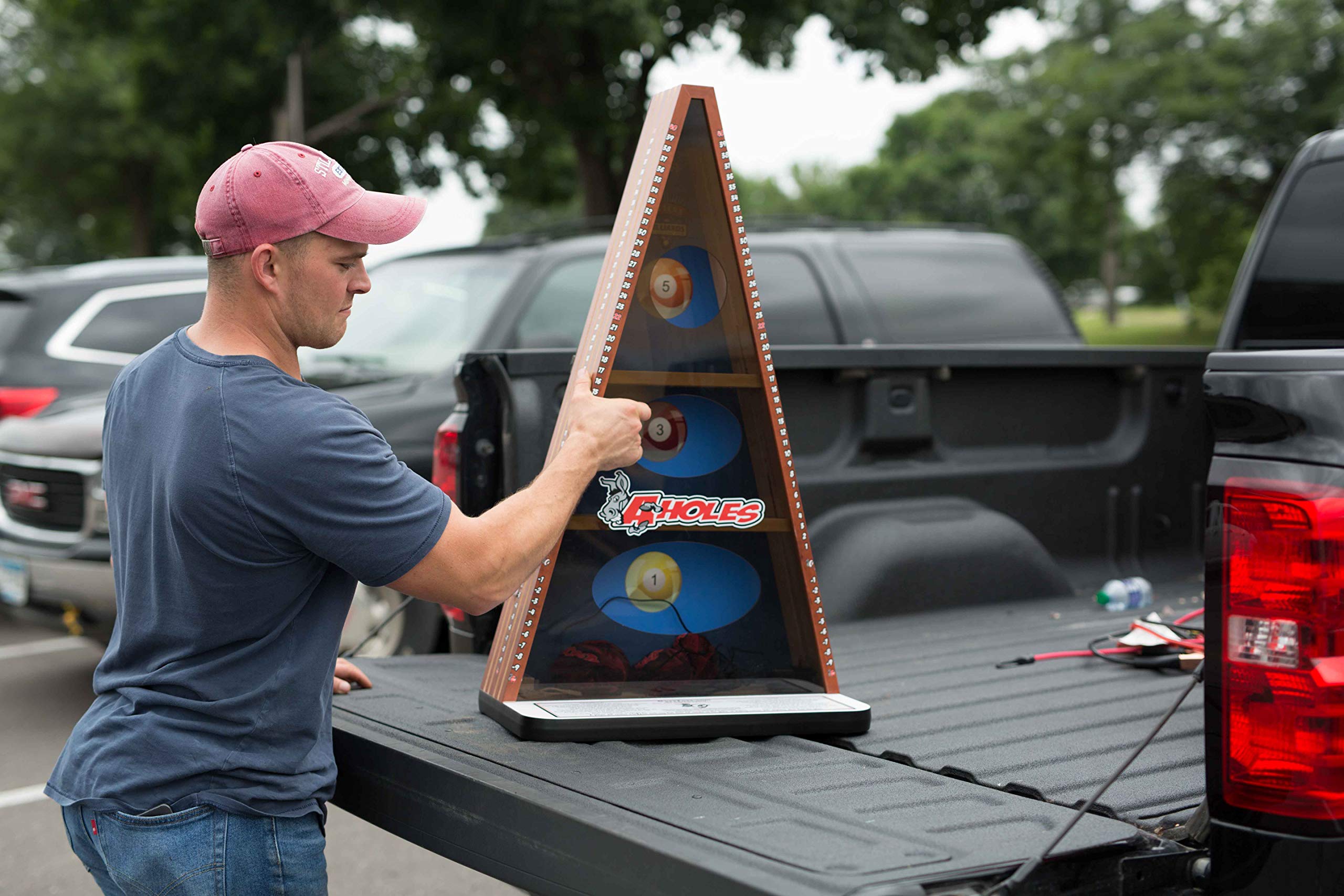 Gronomics BossToss Bean Bag Toss Game - Premium Black Edition Outdoor Cornhole Game for Backyard, Tailgating & Parties | Perfect for Family Fun, BBQ & Camping