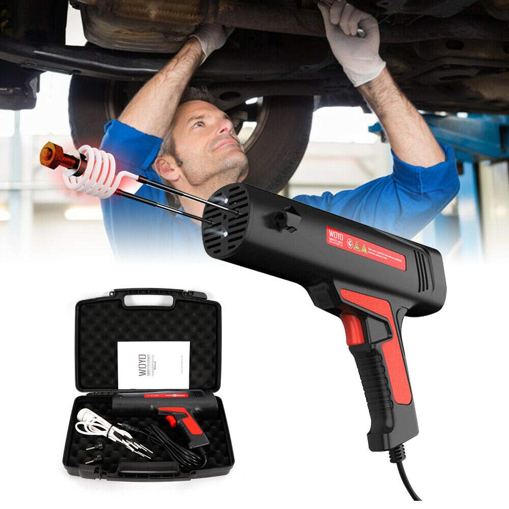LYNICESHOP 900W Mini Auto Magnetic Induction Heater Kit with 3 Coils & Tool Box - 110V US Plug Flameless Heat for Automotive Bolt Remover - Perfect for DIY Car Repairs, Rusty Bolt Removal, and Professional Mechanic Workshops