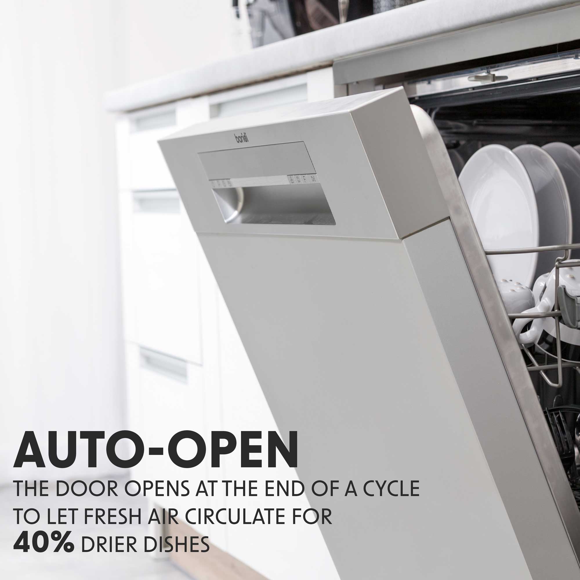 Baridi 60cm Freestanding Dishwasher - 14 Place Settings, 8 Wash Programs, LED Display, Energy Efficient, Silver (Model DH167) - Perfect for Small Kitchens, Apartments & Open-Plan Living Spaces
