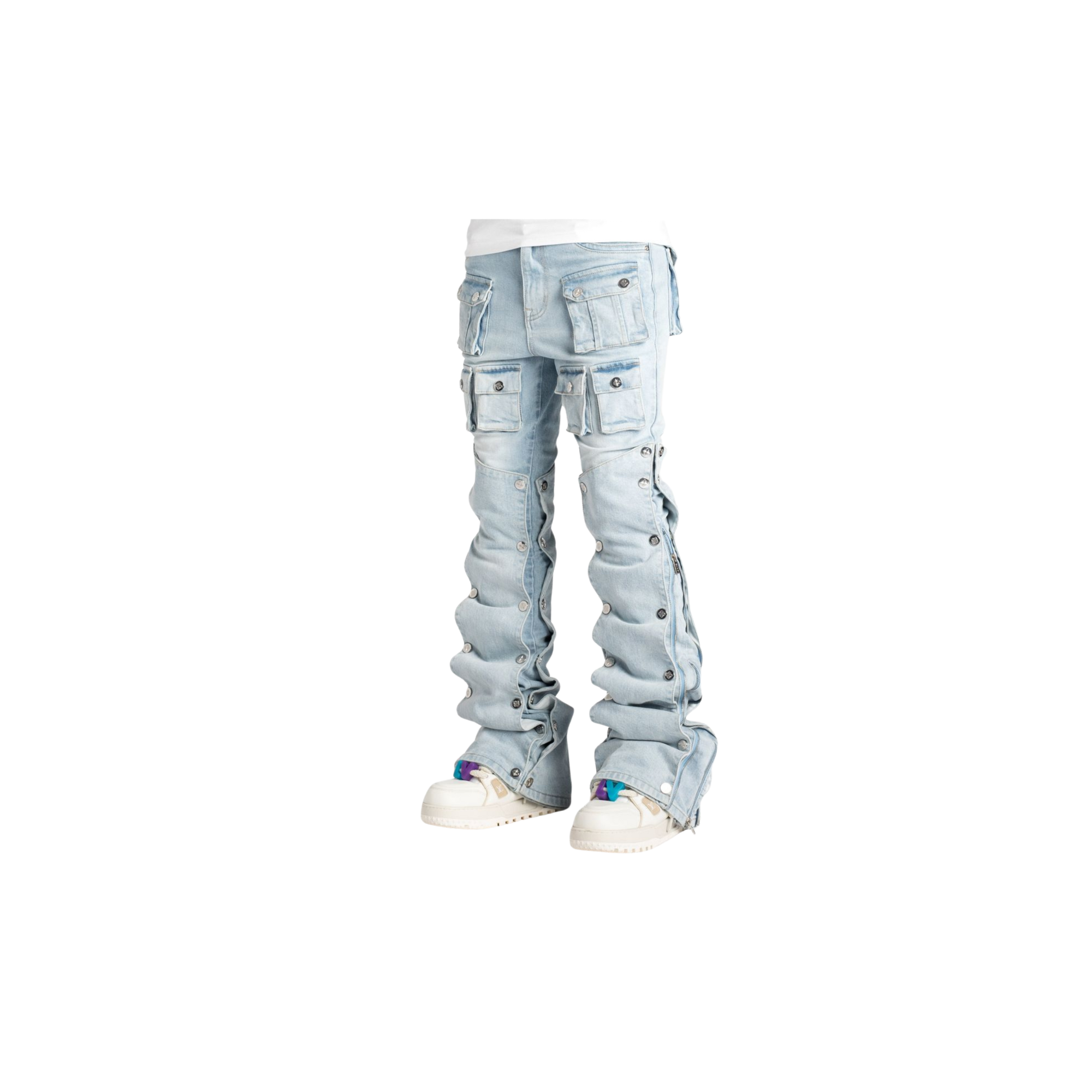 Premium Aqua Blue Stacked Denim Jeans for Women - High Waisted Skinny Jeans with Stretch - Perfect for Casual Wear, Office & Night Out