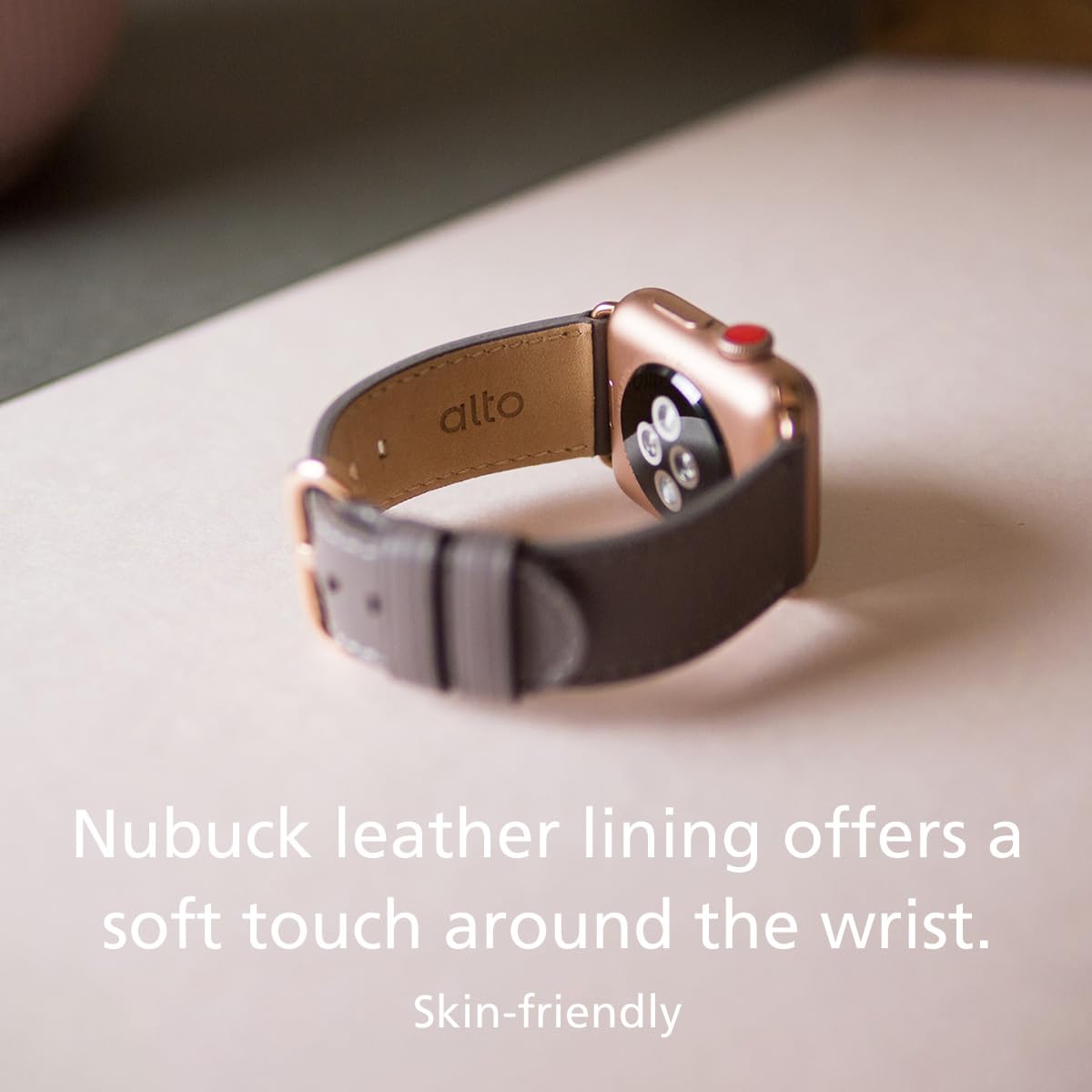Premium Italian Full-Grain Leather Band for Apple Watch 38mm/40mm/41mm - Compatible with Series 10/9/8/7/6/SE/5/4 - Stylish Replacement Strap for Men & Women - Perfect for Work, Gym & Everyday Wear