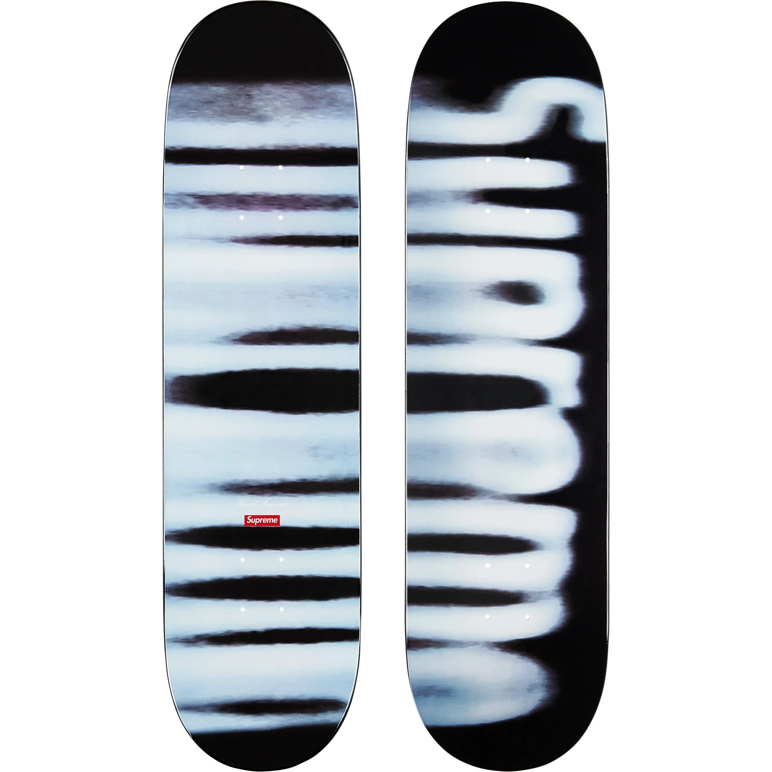 Supreme Blurred Logo Skateboard - Black Professional Skateboard Deck for Street & Park Skating - Perfect for Skaters & Collectors