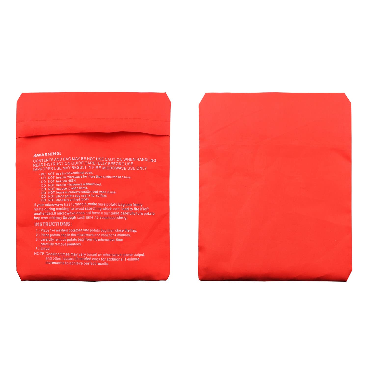 2PCS Reusable Microwave Potato Baking Bags - Washable Tortilla & Vegetable Steamer Cooker for Quick Meals - Perfect for Baking, Steaming & Meal Prep
