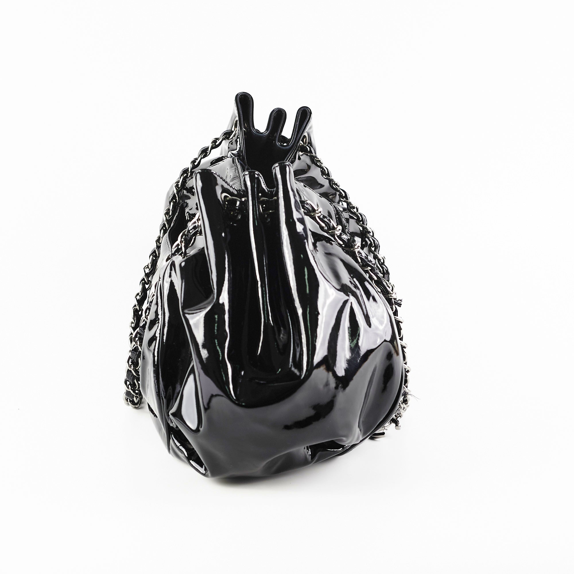 Chanel Camelia Patent Leather Tote Bag Black - Luxury Designer Handbag for Women, Perfect for Work, Travel & Everyday Use