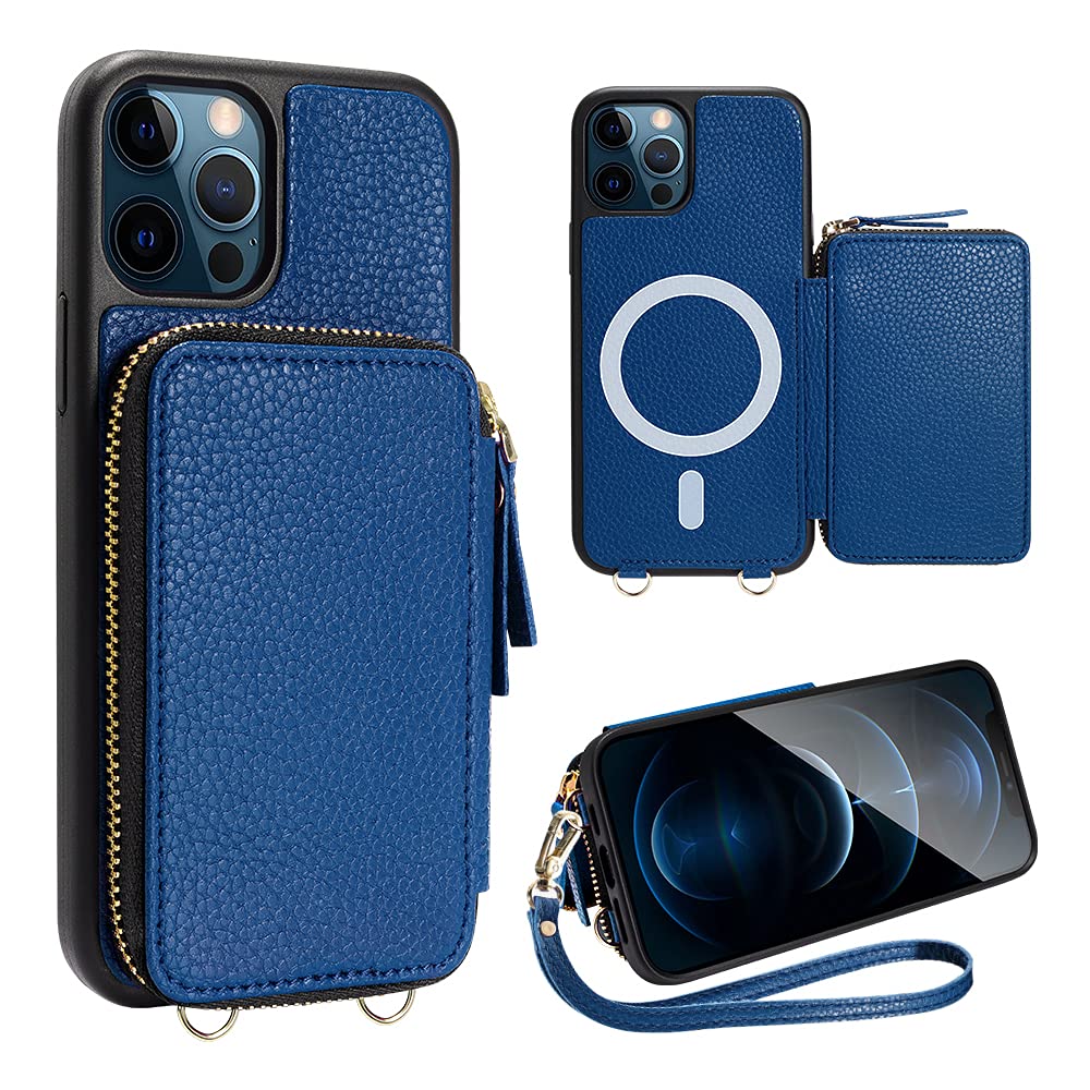 Premium ZVE Leather Wallet Case for iPhone 12 Pro Max 6.7