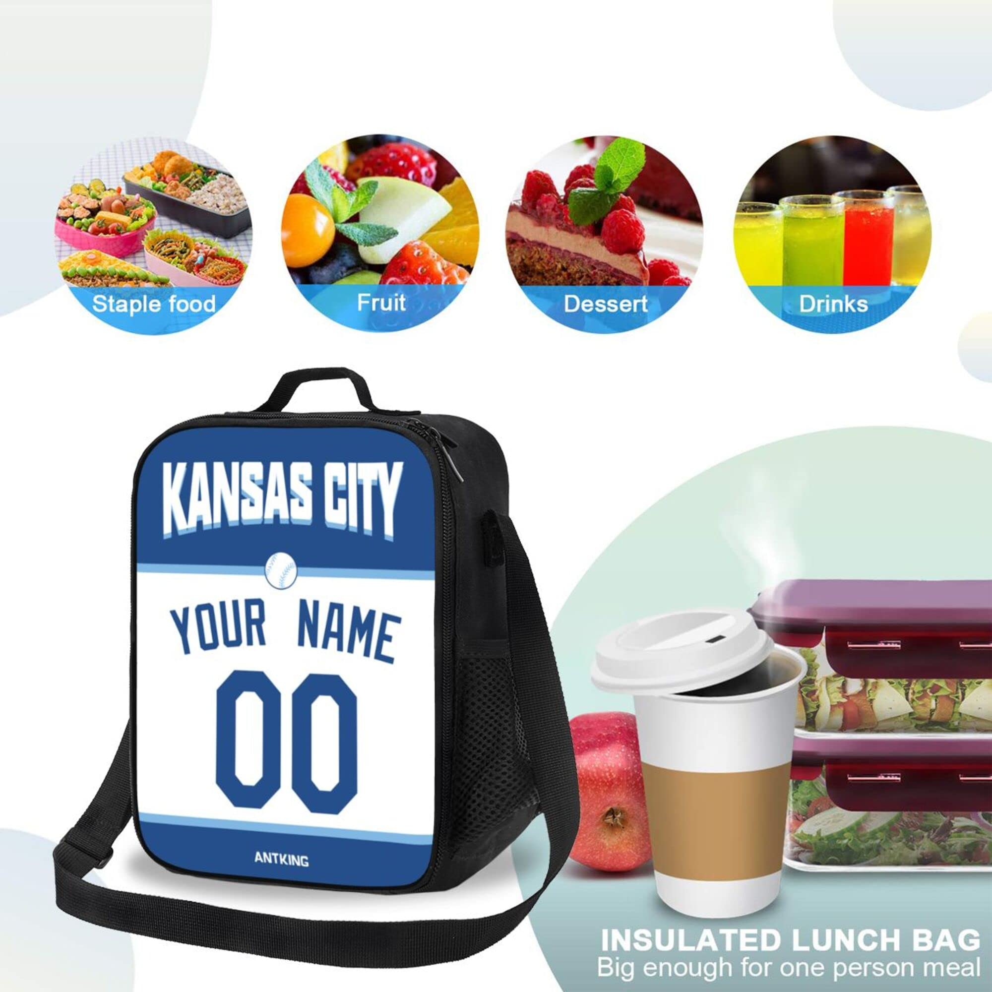 ANTKING Personalized Lunch Bag with Custom Name & Number - Insulated Lunch Box for Men & Women - Perfect for Work, School, Picnics & Outdoor Activities