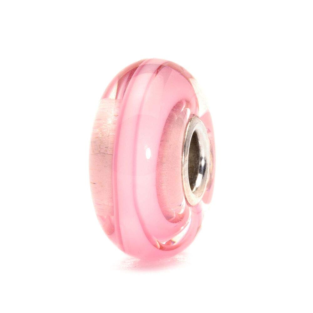 TROLLBEADS Rose Ribbon Bead - Elegant Silver Charm Bead for Bracelets & Necklaces - Perfect for Women's Jewelry, Gifts & Special Occasions