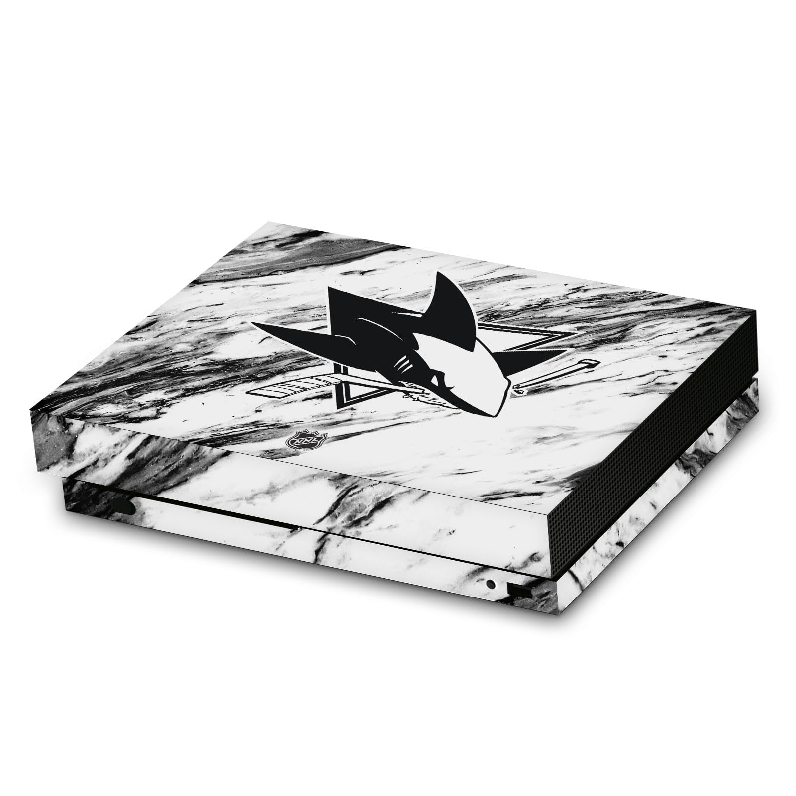 Head Case Designs Licenza Ufficiale NHL Marmoreo San Jose Sharks Vinile Sticker Gaming Pelle Adesivo per Xbox One X Console - Decorazione per Controller e Accessori da Gioco