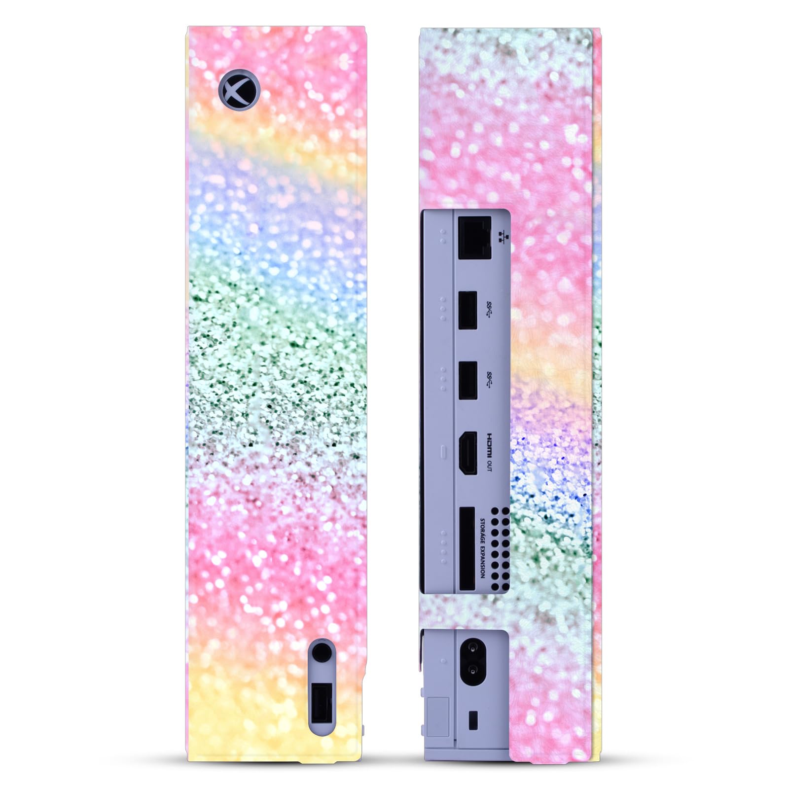 Official Licensed Monika Strigel Rainbow Unicorn Mix Art Gaming Console Skin Wrap Compatible with Xbox Series S - Vibrant Protective Cover for Gamers & Collectors