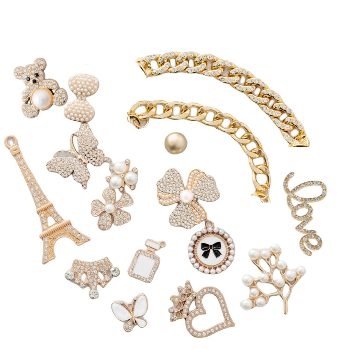 Stylish Women's Jewelry Set - Bling Accessories for Birthday Gifts, Designer Shoe Charms for Girls | Perfect for Parties, Special Occasions & Everyday Wear