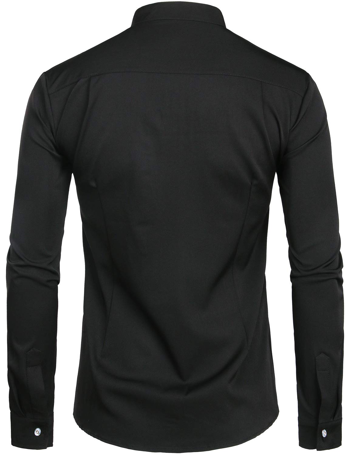 ZEROYAA Men's Slim Fit Long Sleeve Tuxedo Dress Shirts - Formal Prom Party Performance Shirts for Weddings, Business Meetings & Special Occasions