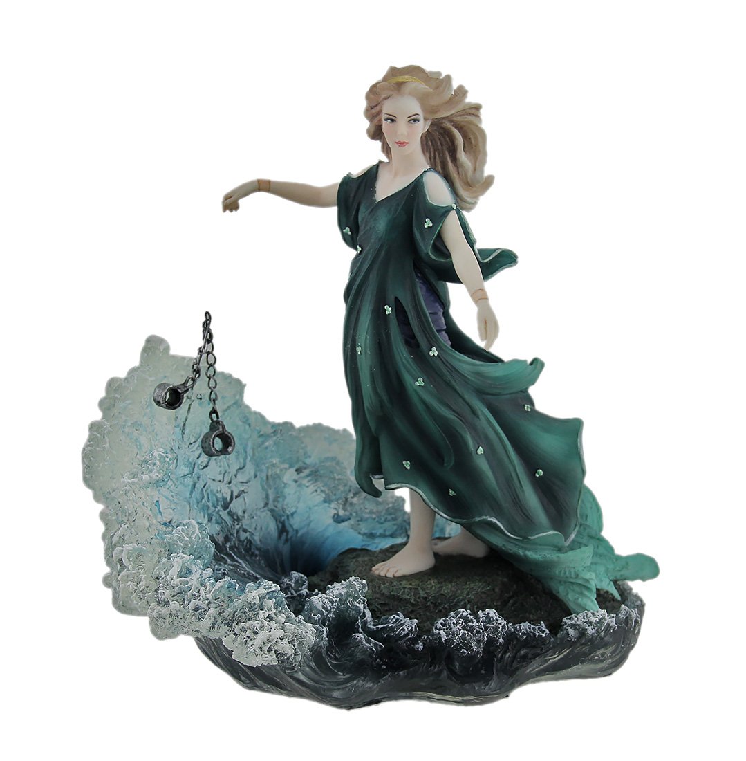 Veronese Design Rebellious Woman in Green Statue - Melanie Delon Dechainee Sculpture | Gothic Home Decor, Fantasy Collectible, Office Desk Art
