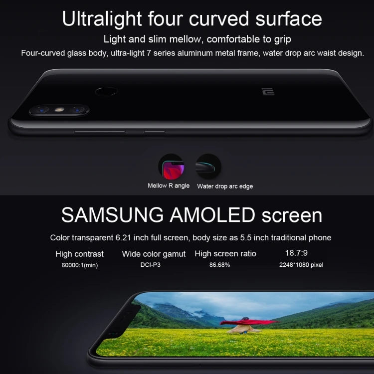 Xiaomi Mi 8 Smartphone - 6GB RAM 64GB Storage, Snapdragon 845 Octa-Core Processor, 6.21